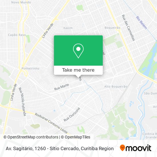 Av. Sagitário, 1260 - Sítio Cercado map
