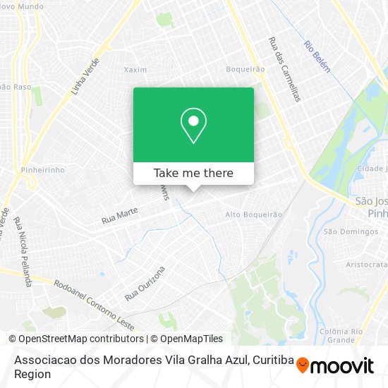 Associacao dos Moradores Vila Gralha Azul map