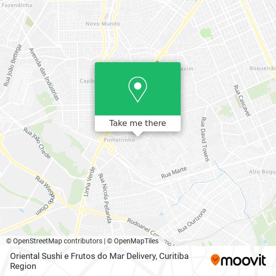 Mapa Oriental Sushi e Frutos do Mar Delivery