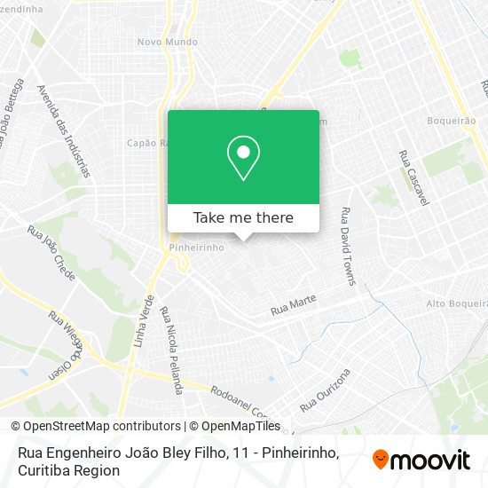 Mapa Rua Engenheiro João Bley Filho, 11 - Pinheirinho