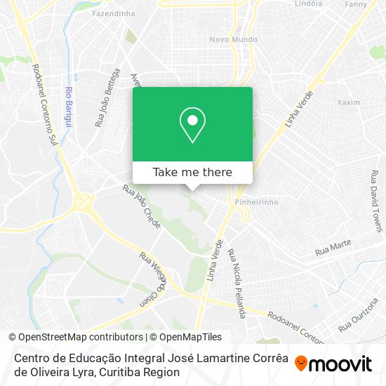 Mapa Centro de Educação Integral José Lamartine Corrêa de Oliveira Lyra