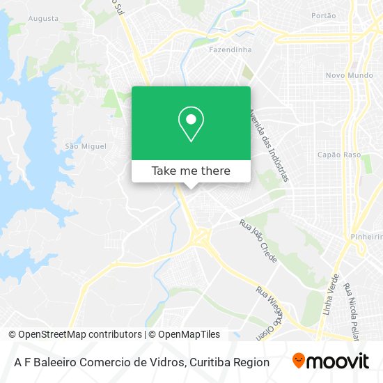 Mapa A F Baleeiro Comercio de Vidros