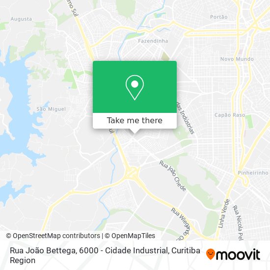 Rua João Bettega, 6000 - Cidade Industrial map