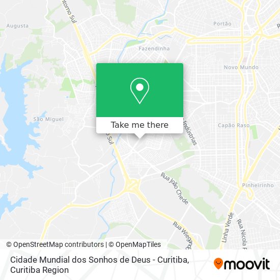 Cidade Mundial dos Sonhos de Deus - Curitiba map