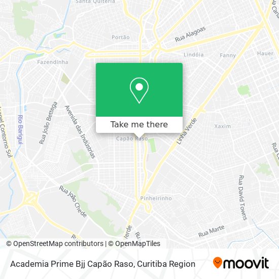 Mapa Academia Prime Bjj Capão Raso