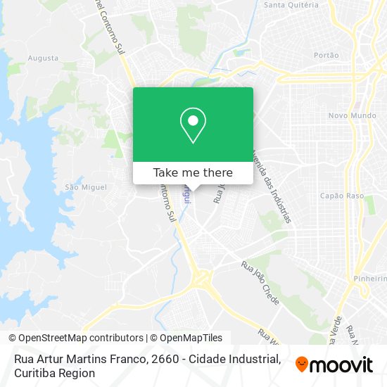 Rua Artur Martins Franco, 2660 - Cidade Industrial map