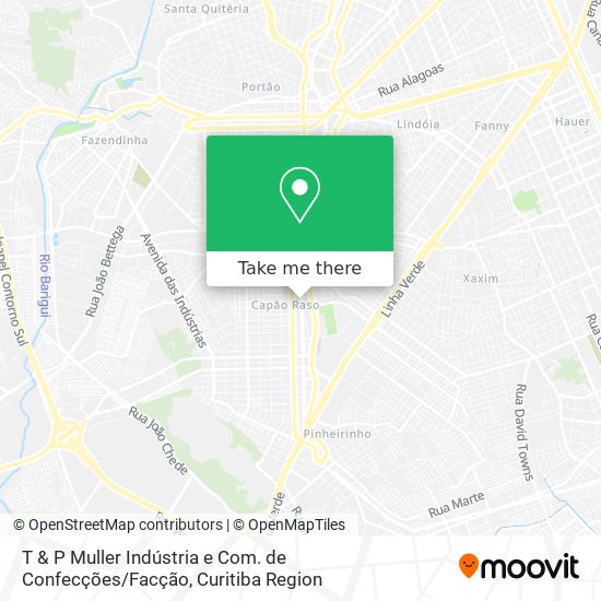 T & P Muller Indústria e Com. de Confecções / Facção map