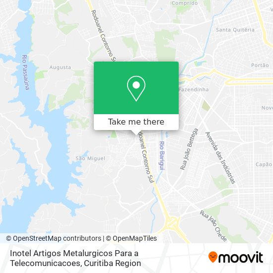 Mapa Inotel Artigos Metalurgicos Para a Telecomunicacoes