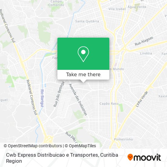 Cwb Express Distribuicao e Transportes map