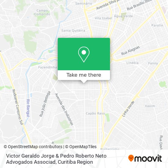 Mapa Victor Geraldo Jorge & Pedro Roberto Neto Advogados Associad