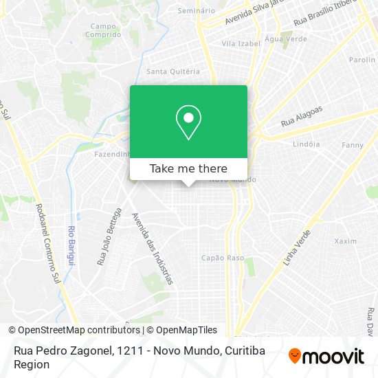 Rua Pedro Zagonel, 1211 - Novo Mundo map