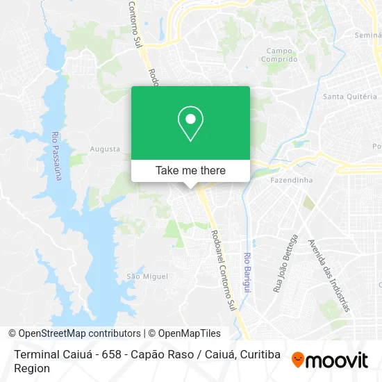 Terminal Caiuá - 658 - Capão Raso / Caiuá map