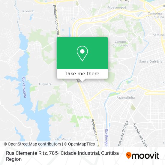 Rua Clemente Ritz, 785- Cidade Industrial map