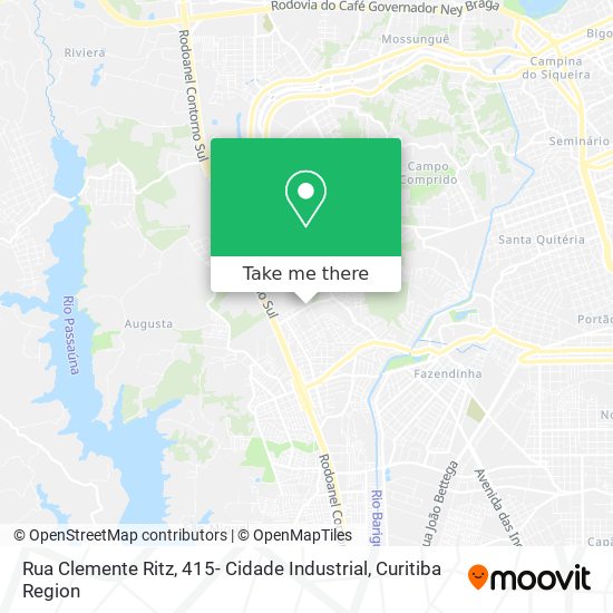 Rua Clemente Ritz, 415- Cidade Industrial map