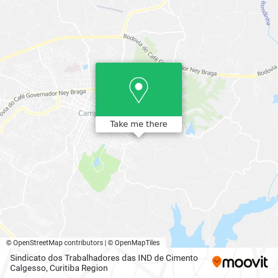 Sindicato dos Trabalhadores das IND de Cimento Calgesso map