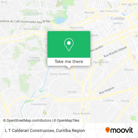 L T Calderari Construcoes map