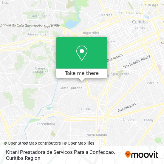 Kitani Prestadora de Servicos Para a Confeccao map