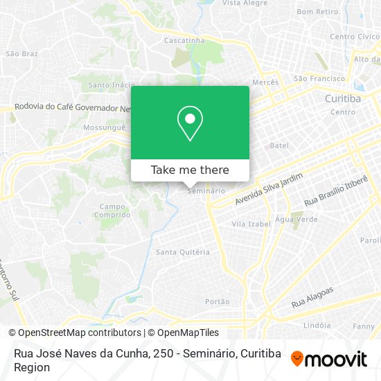 Rua José Naves da Cunha, 250 - Seminário map