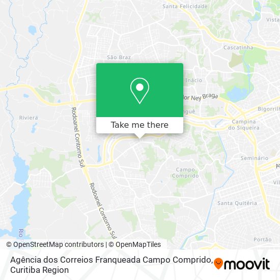 Agência dos Correios Franqueada Campo Comprido map