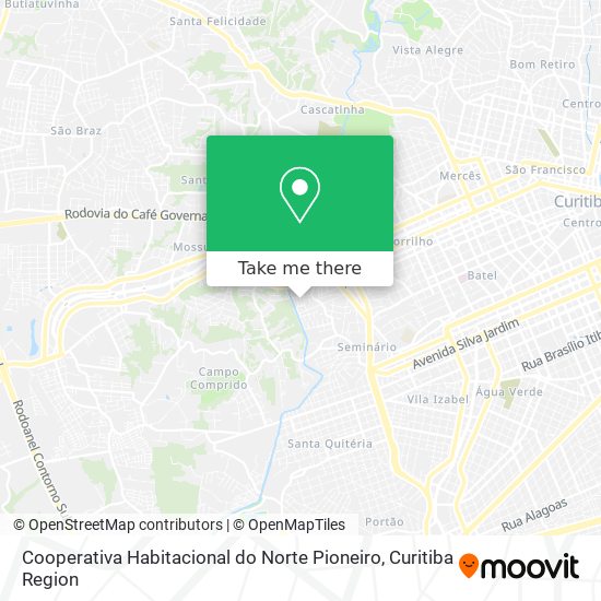 Cooperativa Habitacional do Norte Pioneiro map