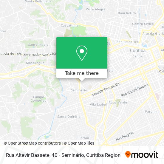 Rua Altevir Bassete, 40 - Seminário map