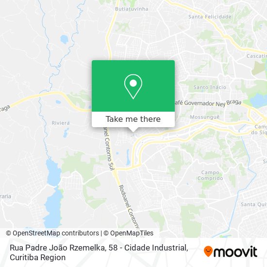 Mapa Rua Padre João Rzemelka, 58 - Cidade Industrial