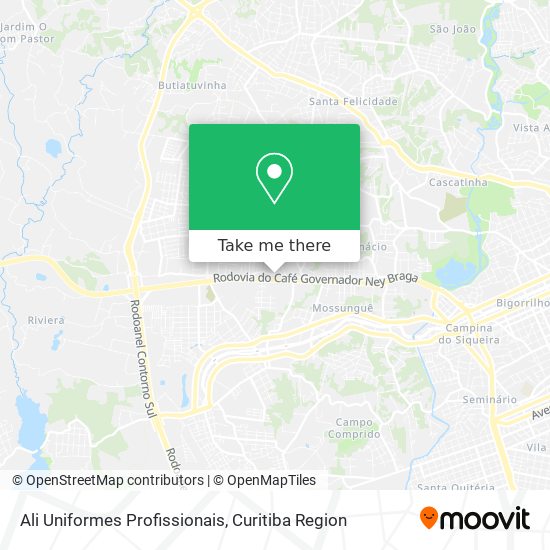 Ali Uniformes Profissionais map