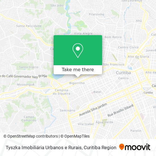 Tyszka Imobiliária Urbanos e Rurais map