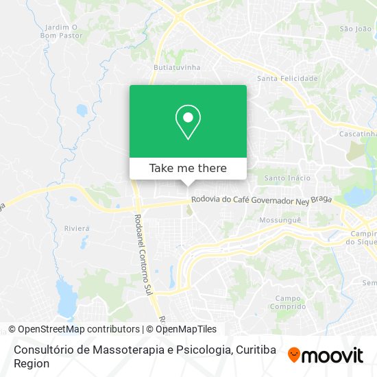 Consultório de Massoterapia e Psicologia map