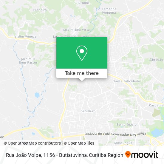 Rua João Volpe, 1156 - Butiatuvinha map