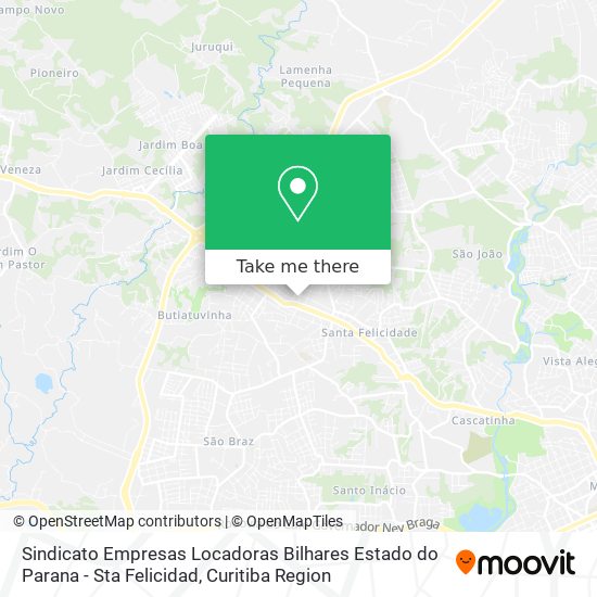 Sindicato Empresas Locadoras Bilhares Estado do Parana - Sta Felicidad map