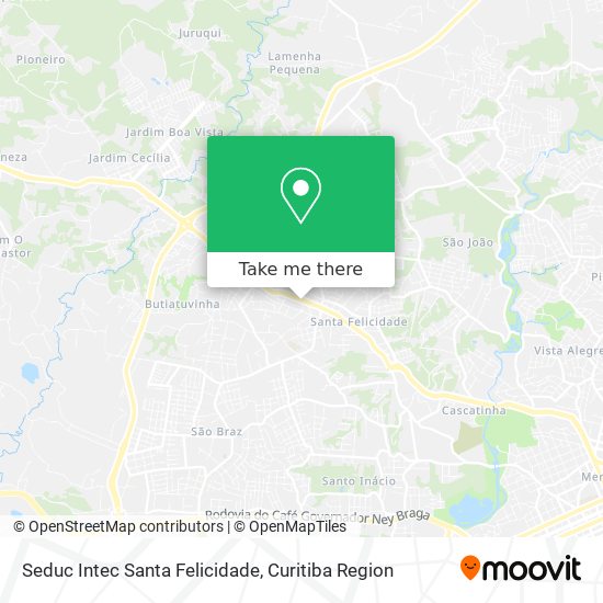 Seduc Intec Santa Felicidade map