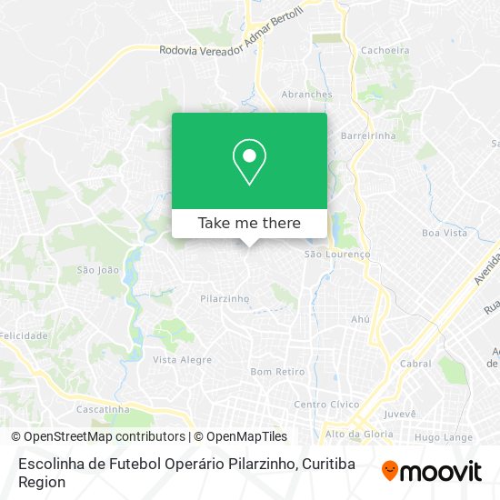 Escolinha de Futebol Operário Pilarzinho map