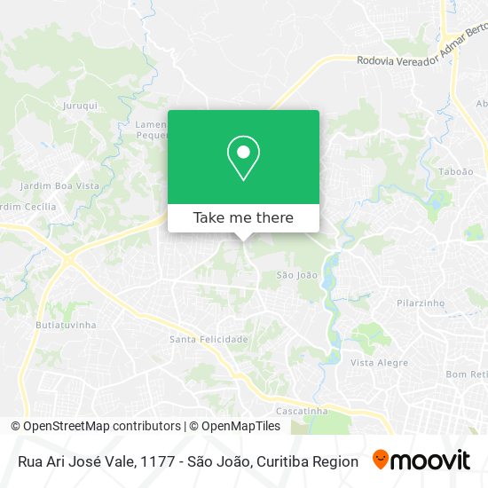 Rua Ari José Vale, 1177 - São João map