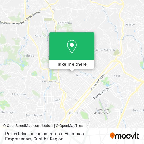 Protertelas Licenciamentos e Franquias Empresariais map