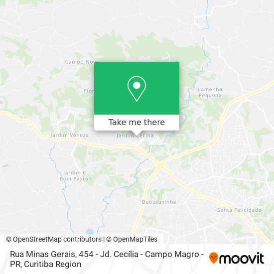 Rua Minas Gerais, 454 - Jd. Cecília - Campo Magro - PR map
