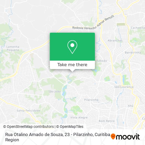 Rua Otalino Amado de Souza, 23 - Pilarzinho map