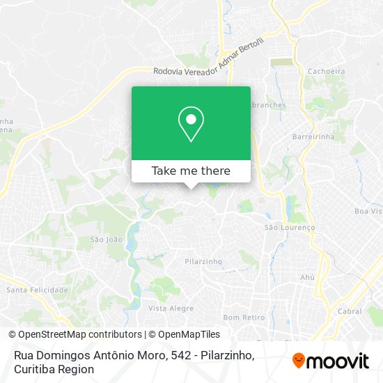 Mapa Rua Domingos Antônio Moro, 542 - Pilarzinho