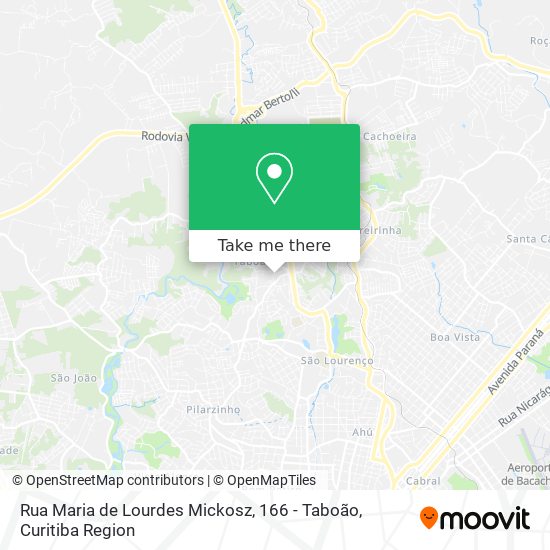 Mapa Rua Maria de Lourdes Mickosz, 166 - Taboão