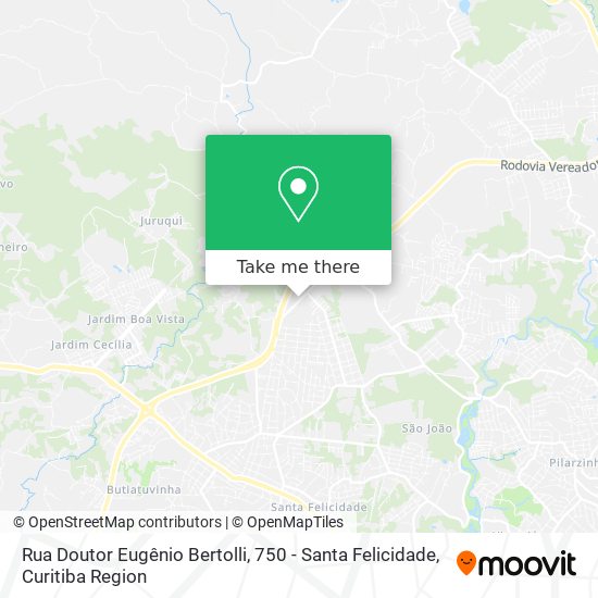 Rua Doutor Eugênio Bertolli, 750 - Santa Felicidade map