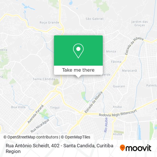 Rua Antônio Scheidt, 402 - Santa Candida map