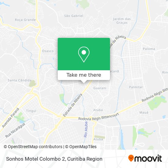 Sonhos Motel Colombo 2 map