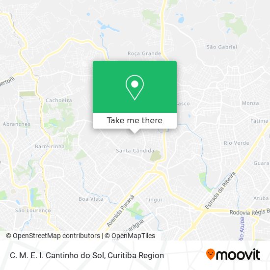 C. M. E. I. Cantinho do Sol map