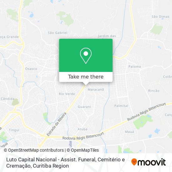 Luto Capital Nacional - Assist. Funeral, Cemitério e Cremação map