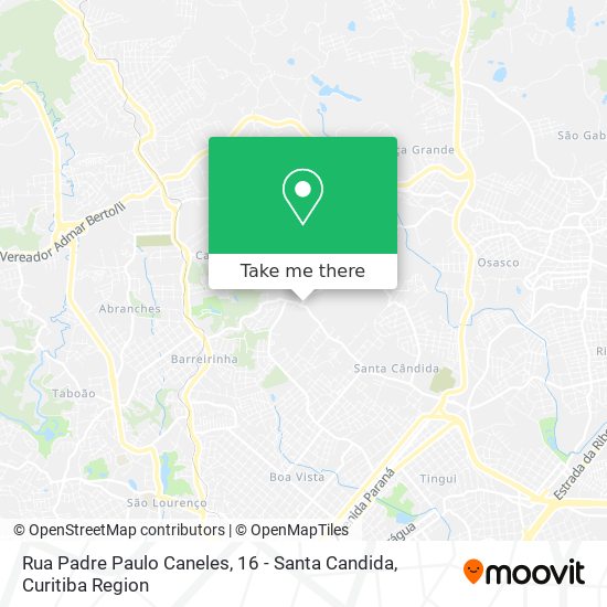 Rua Padre Paulo Caneles, 16 - Santa Candida map