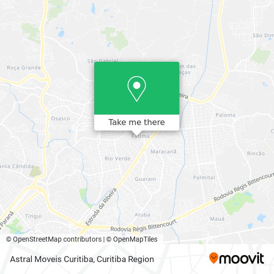 Astral Moveis Curitiba map