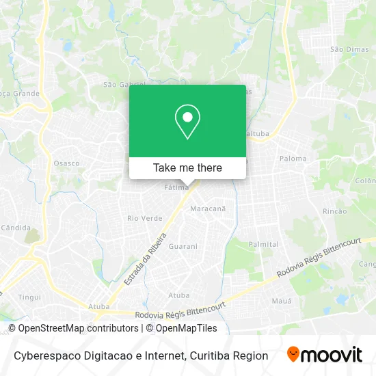 Cyberespaco Digitacao e Internet map