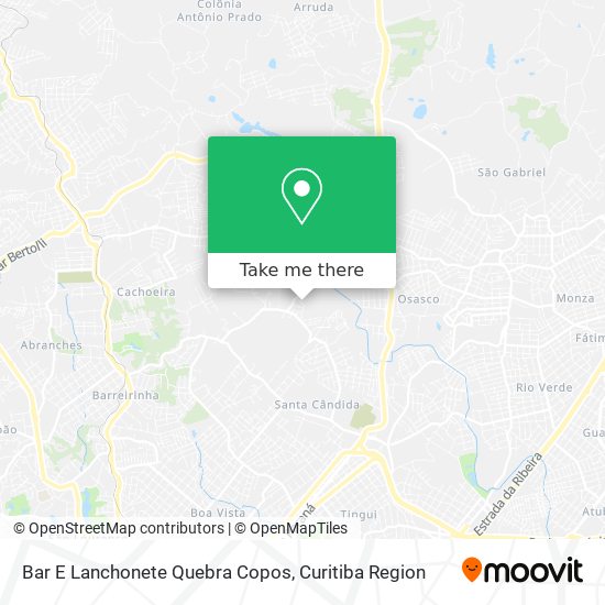 Bar E Lanchonete Quebra Copos map