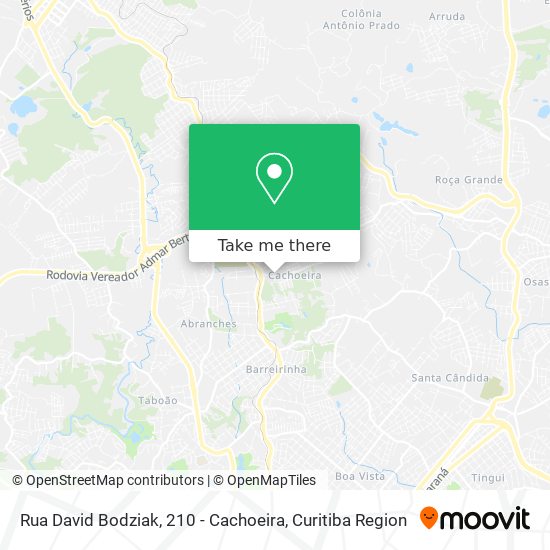 Rua David Bodziak, 210 - Cachoeira map
