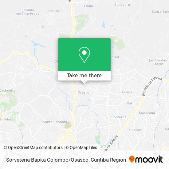 Mapa Sorveteria Bapka Colombo / Osasco